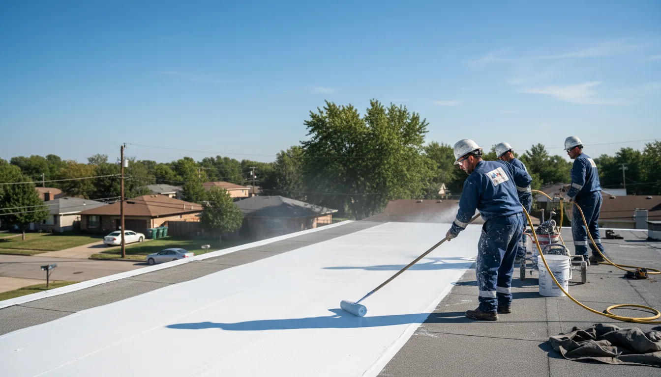 Commercial roof coating in Weidman, MI near me